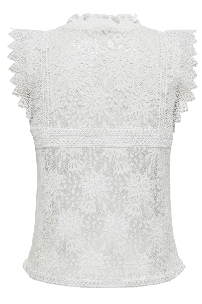 ONLGILLIAN S/L O-NECK LACE TOP OX W 15363711 CLOUD DANCER